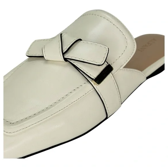 Alfani Parvani Bone Faux Leather Womens Flat Mules Size 10M - Picture 8 of 13